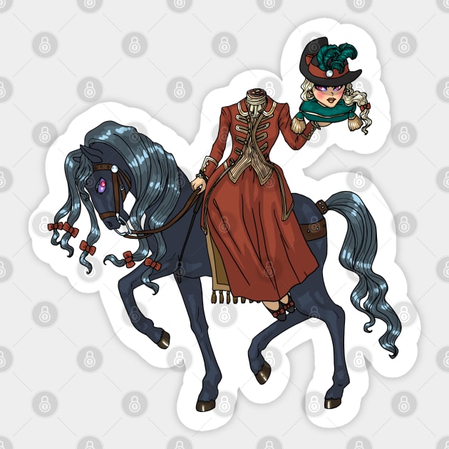 Dullahan Headless Horsewoman Rider MONSTER GIRLS Series I Sticker by angelasasser